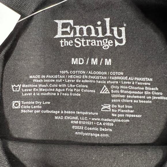 Emily the Strange T-Shirt Medium God Save the Strange Queen Tee Goth Emo Y2K NEW - Picture 4 of 6